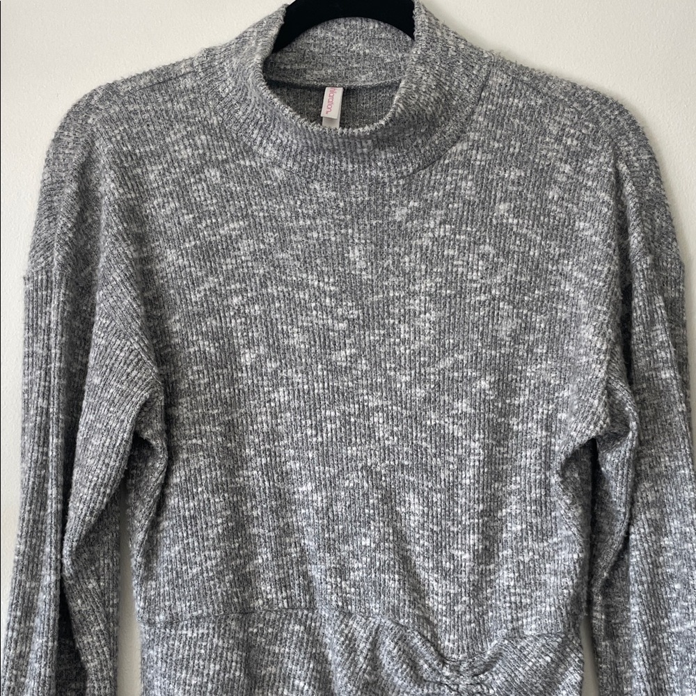 Ruched Long Sleeve sweater Dress|Xhilaration| Marled Gray| Medium| EUC - Picture 2 of 8